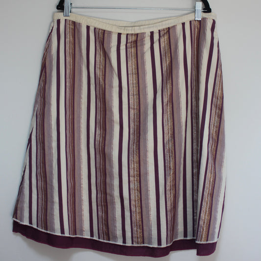 Est. 1994 Purple Metallic Stripe Skirt