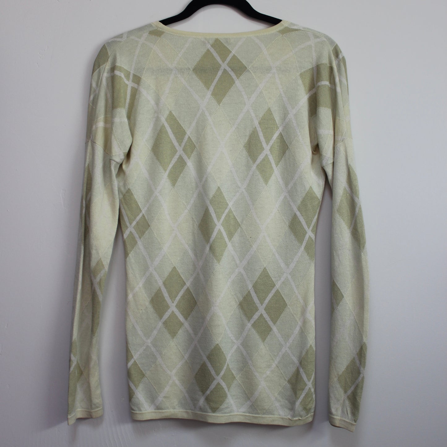 Burberry Mint Argyle Silk & Cashmere Sweater