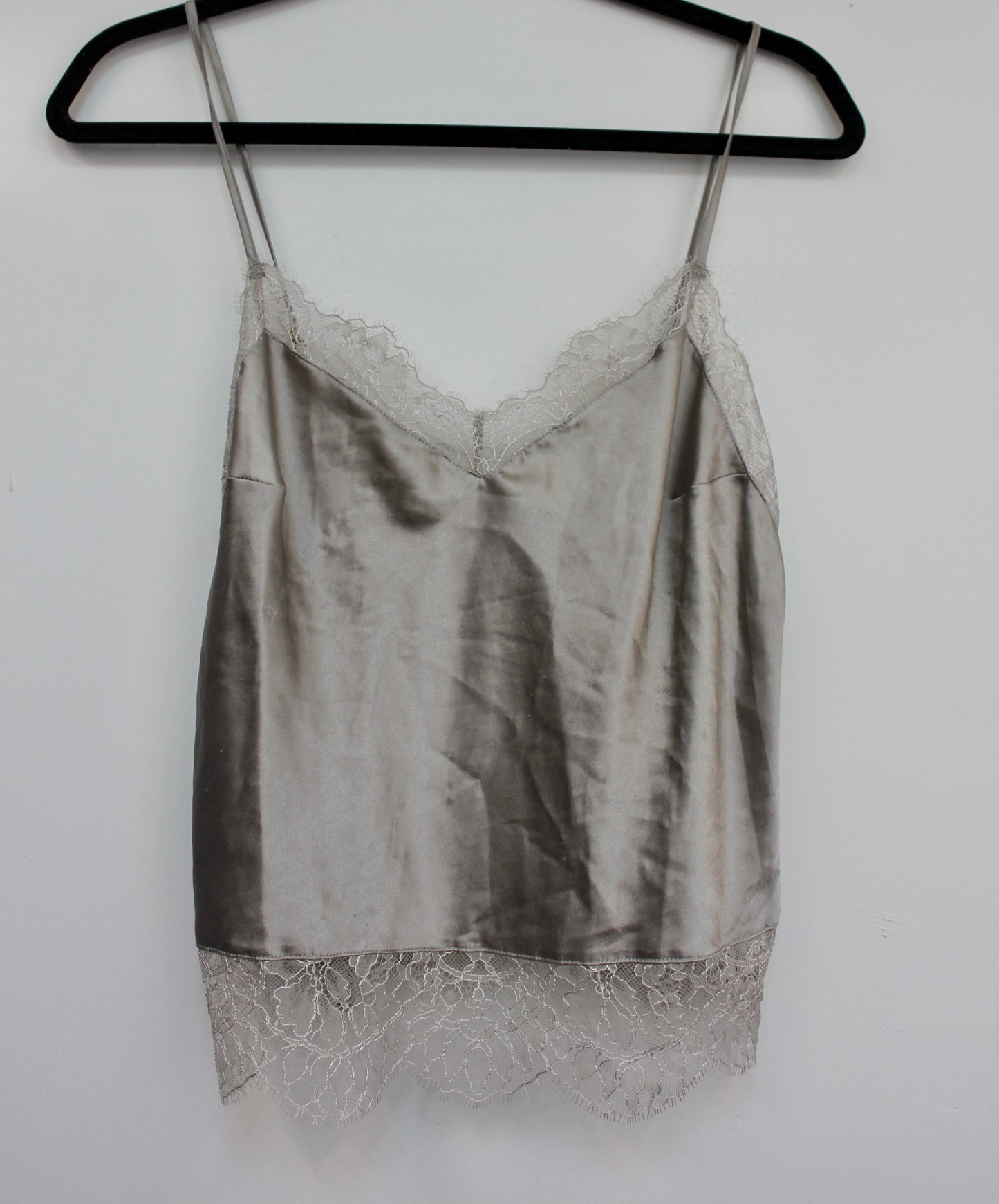 Poised in Pearls Lace Trim Tank