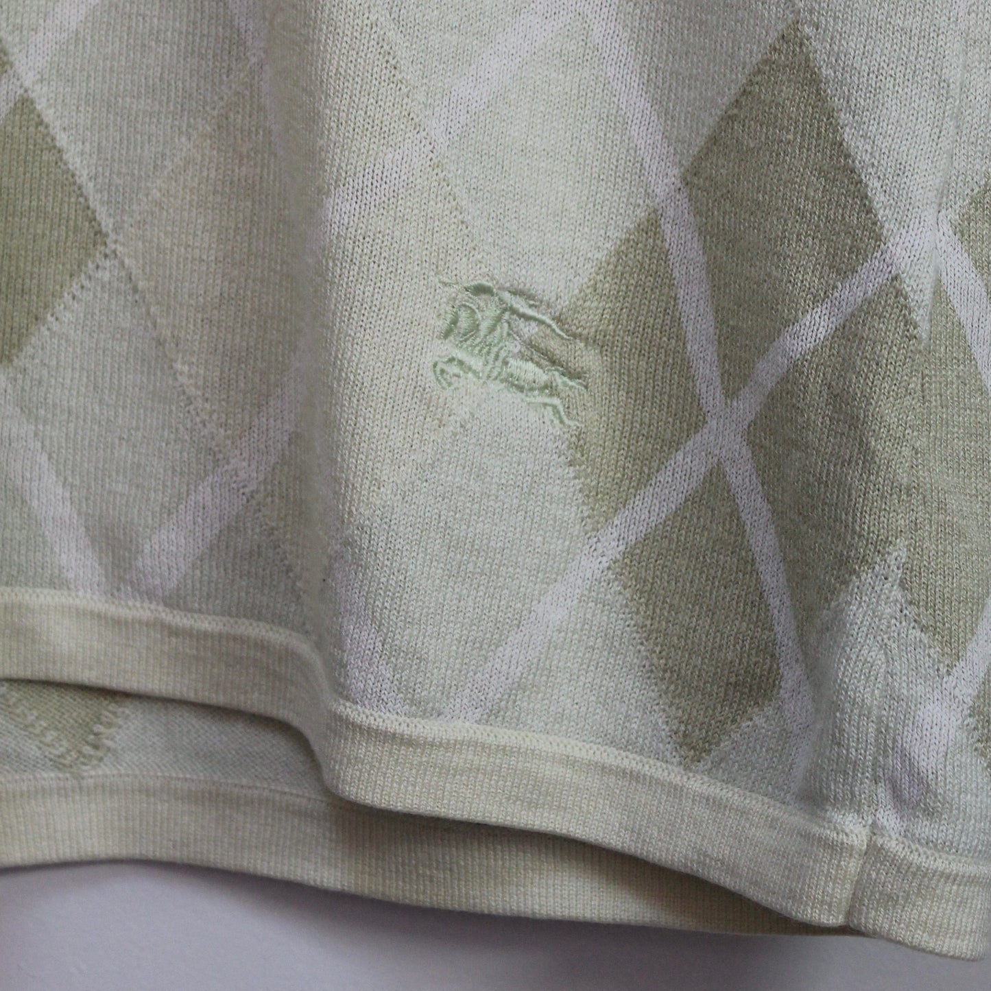 Burberry Mint Argyle Silk & Cashmere Sweater