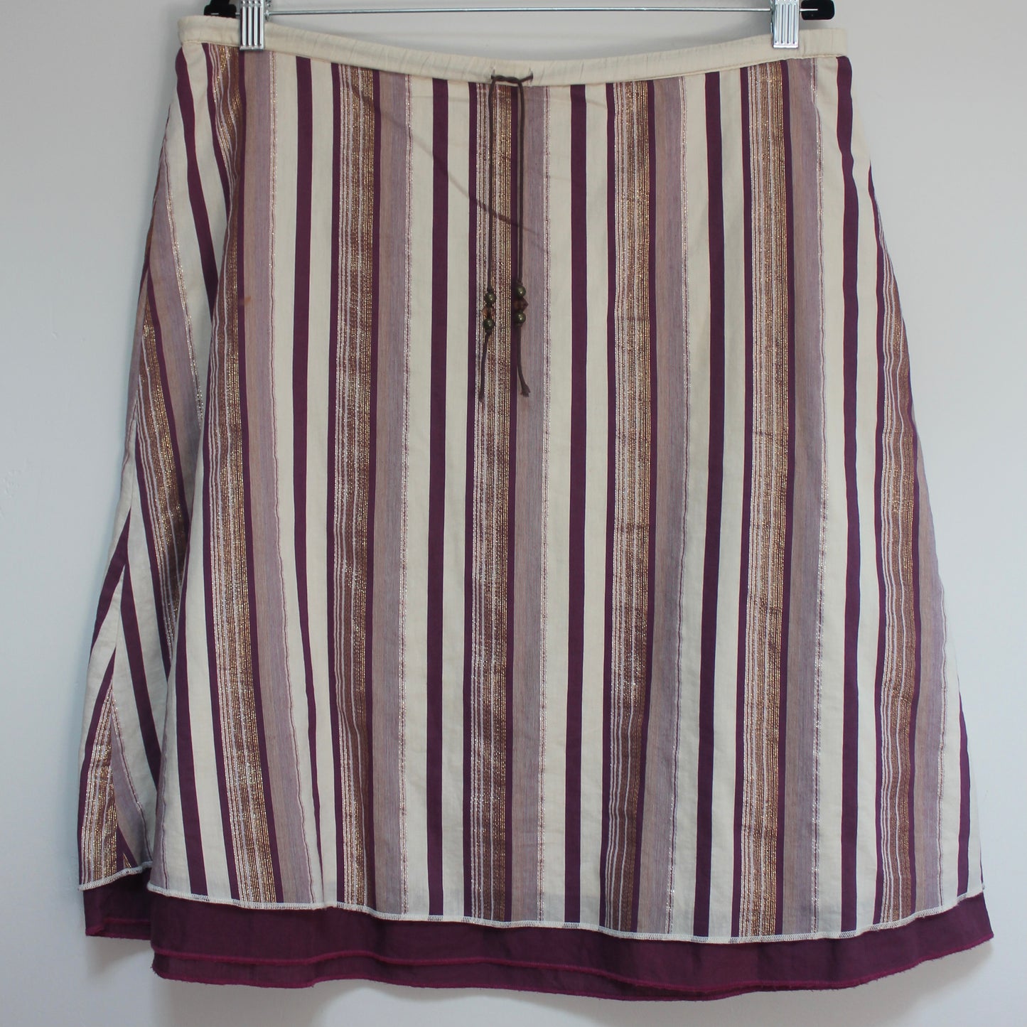 Est. 1994 Purple Metallic Stripe Skirt