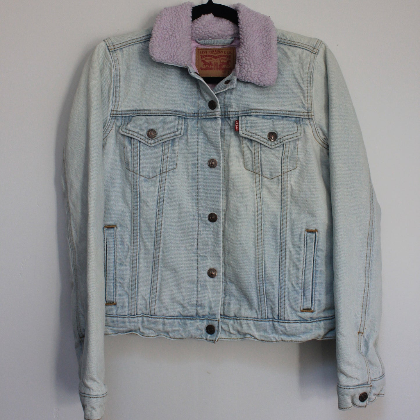 Levi's Lilac Sherpa & Denim Trucker Jacket