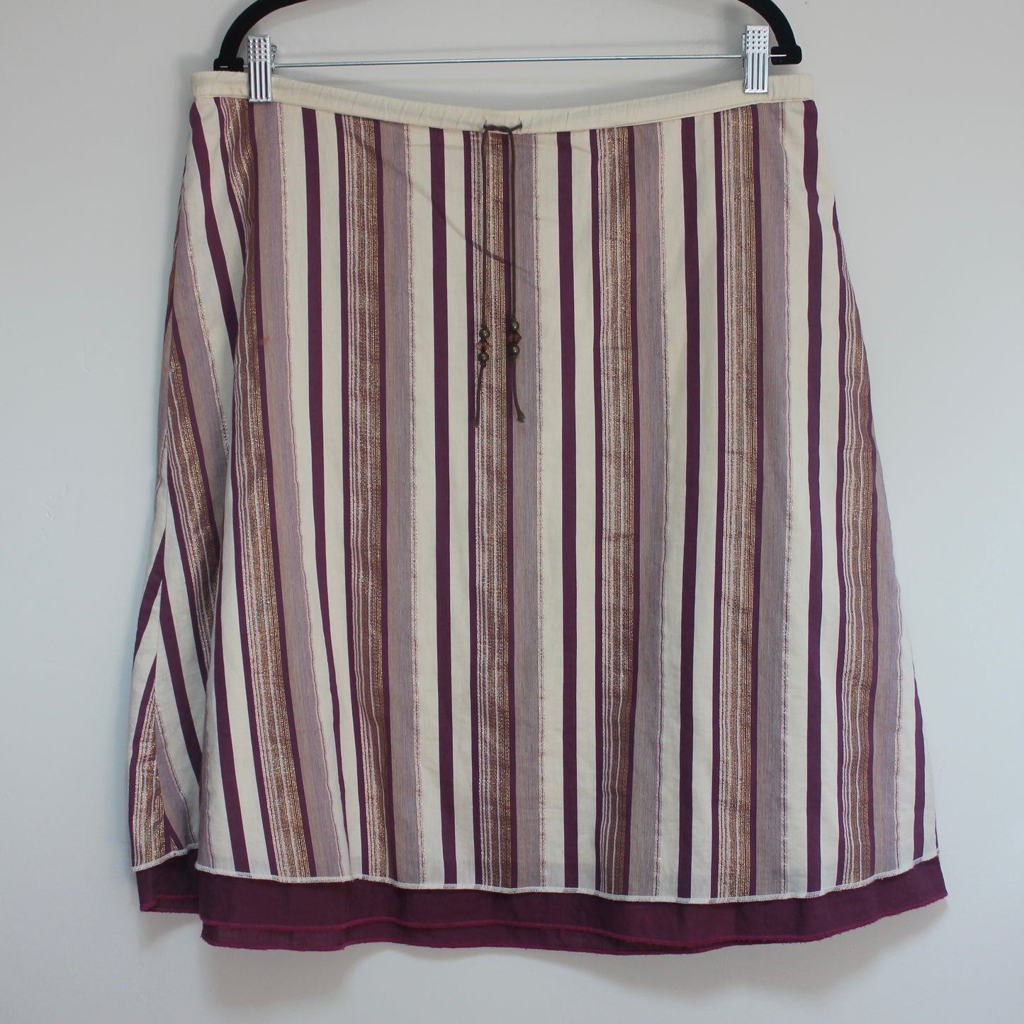 Est. 1994 Purple Metallic Stripe Skirt