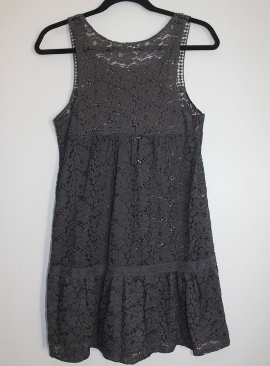 Slate Floral Eyelet Shift Dress